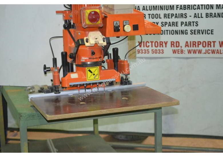 Used blum Blum 7 spindle in line borer Hinge Borers in , Listed on
