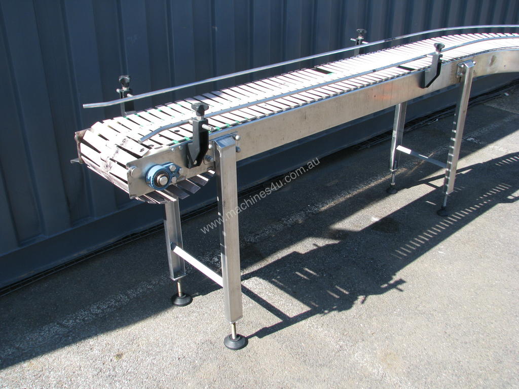 Used Unknown Motorised Corner Slat Belt Conveyor Belt Conveyor in