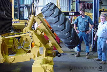 Grader Tyre Carrier - Rear Mounted with Winch | Australian Made!