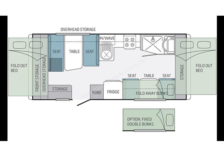 Buy Used 2011 jayco 2011 Jayco Expanda Outback 17 562 with Double Bunks Shower Toilet Caravans