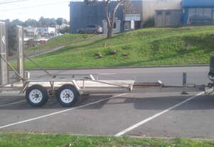 3.5ton tandem plant trailer , electric brakes , ramps , 14