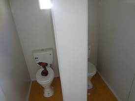 2.4m X 2.4m Twin Pan Double Portable Toilet - picture1' - Click to enlarge