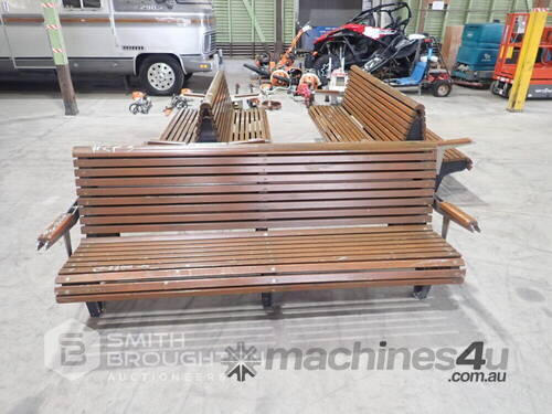 3 X DOUBLE SIDED BENCHES