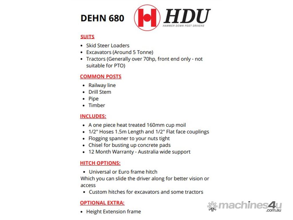 New 2022 Hammer Down Post Drivers Hydraulic Post Driver with Euro Hitch