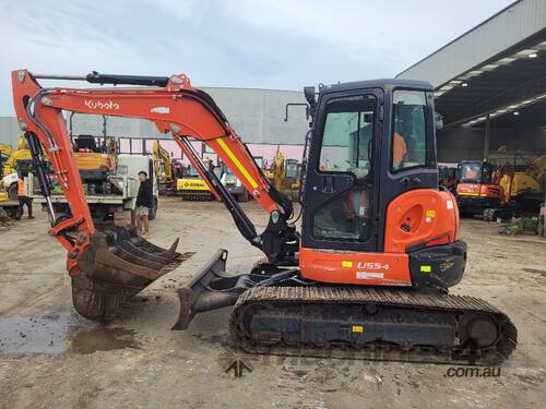 2020 KUBOTA U55-4 EXCAVATOR WITH A/C CAB, HITCH, BUCKETS AND 2410 HOURS