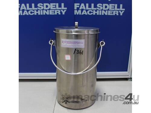 Stainless Steel Straight Sided Bucket with Lid