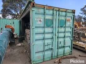 20ft Side Curtain Shipping Container, Timber Floor, Contents Of Container Not Included, Top External - picture0' - Click to enlarge