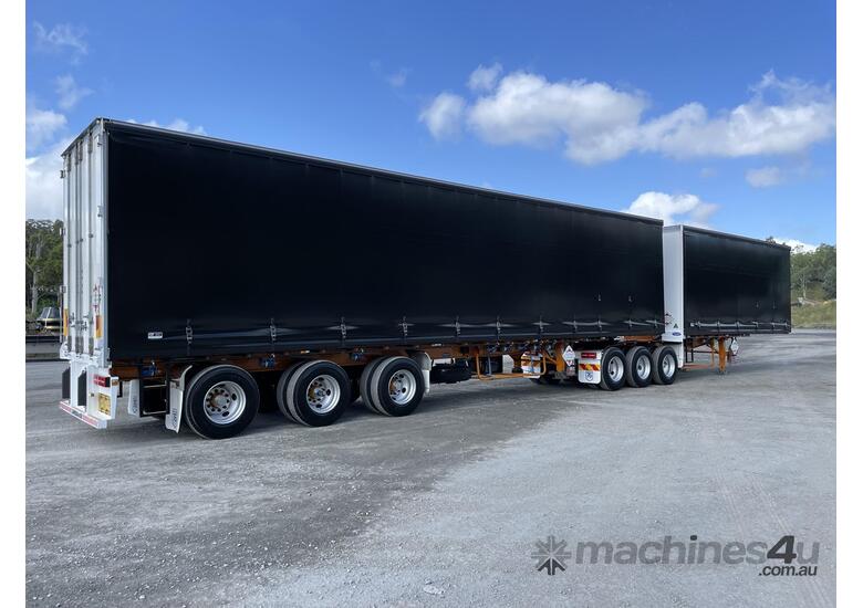 caption 2021 Maxitrans 34 Pallet Flat Deck Curtainsider B Double