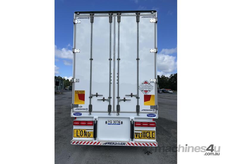 caption 2021 Maxitrans 34 Pallet Flat Deck Curtainsider B Double