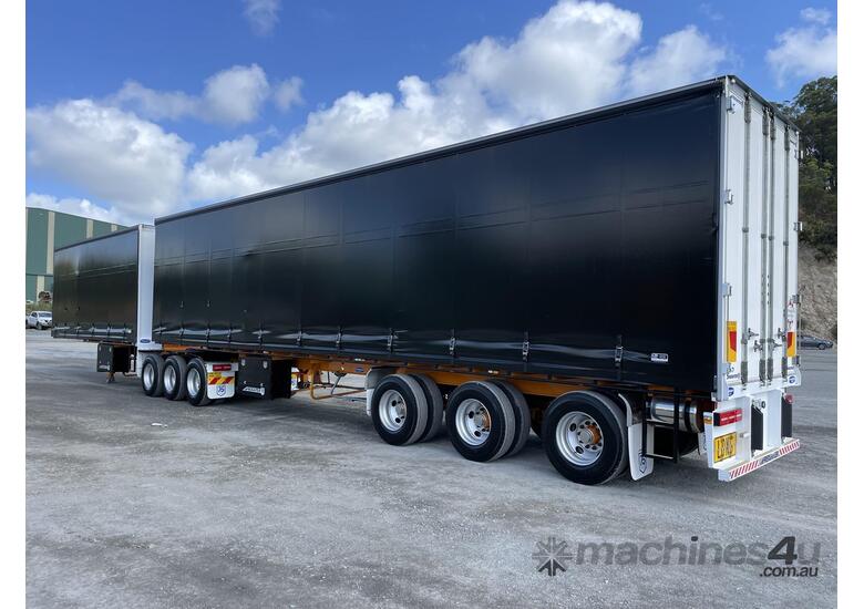 caption 2021 Maxitrans 34 Pallet Flat Deck Curtainsider B Double