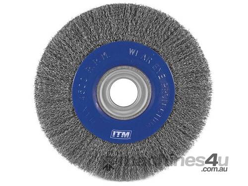 caption Steel Crimp Wire Wheel Brush by ITM