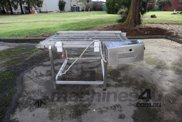 STAINLESS STEEL Motorised Chain Link Belt Conveyor - 1.5m long