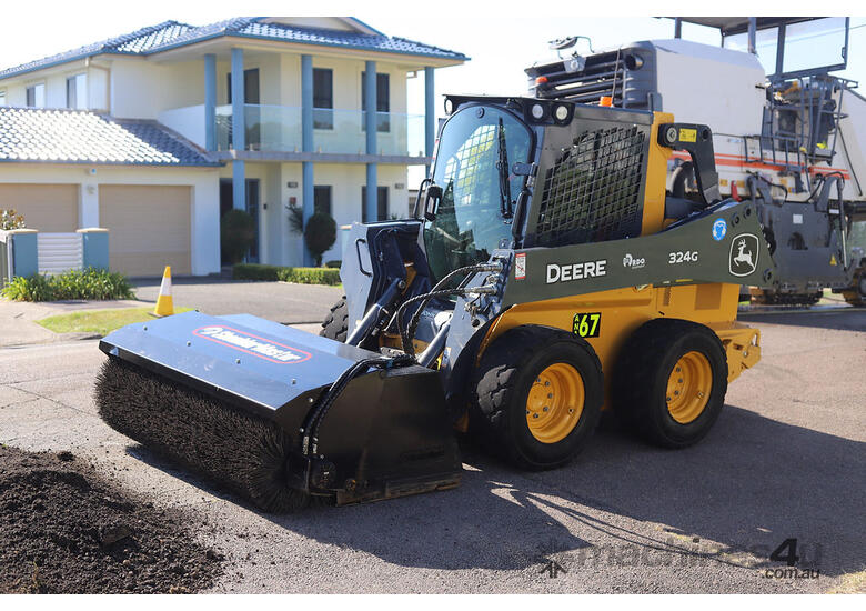 Aus Made Skid Steer Sweeper: SHOULDERMASTER TB1800 - tough, reliable, and easy to use!