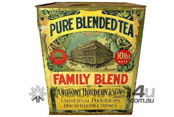 QTY X 1 10LB TEA TIN - ANTHONY HORDERN & SON