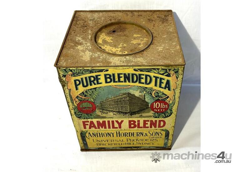 caption QTY X 1 10LB TEA TIN - ANTHONY HORDERN & SON