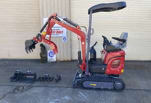 King Pro 1.5 R excavator with attachments for just $21,990+GST or around $109 per week on finance