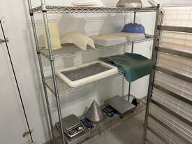 3x Metal Shelving Units Including Contents - picture1' - Click to enlarge