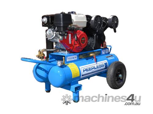 PEERLESS PV25 Belt Drive Twin Tank Petrol Air Compressors