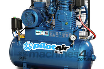 K25L18 Reciprocating Air Compressor, 3 phase, 4hp, 3KW, MEPS appd Electric Motor