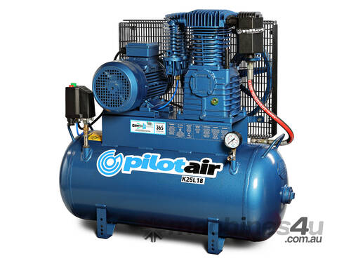 K25L18 Reciprocating Air Compressor, 3 phase, 4hp, 3KW, MEPS appd Electric Motor