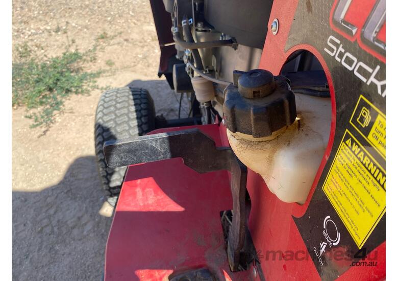 caption Cox Stockman Ride On Mower