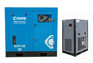 Package Deal CAPS BMF22-10 Variable Speed 22kW Rotary Screw Compressor with MKE-210 Dryer