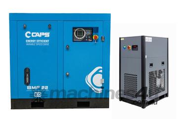 Package Deal CAPS BMF22-10 Variable Speed 22kW Rotary Screw Compressor with MKE-210 Dryer