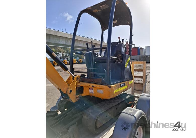 caption 2016 JCB 8018 EXCAVATOR AND ALLOY PLANT TRAILER PACKAHE U4849