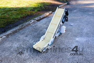 Narrow Motorised Elevator Incline Conveyor - 750mm High