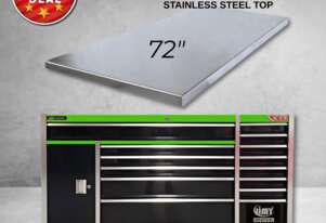 14 drawer 72 roller cabinet (mutant) + stainless steel bench top (combo deal)