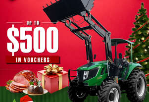 AgKing - 90HP Tractor ROPS 4WD AK904R with FEL & 4in1 Bucket