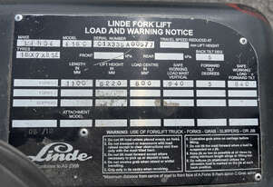 2010 Linde E16C Forklift (Electric)