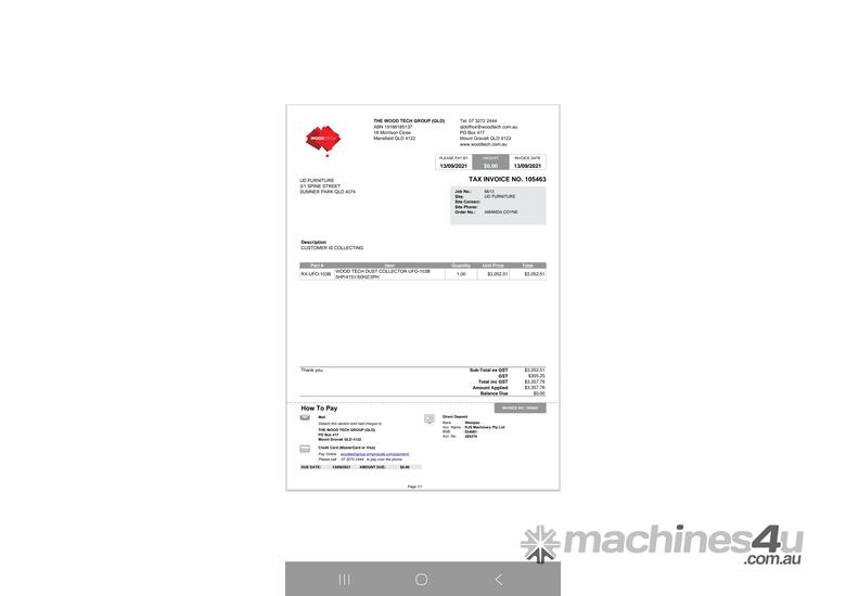 Twin Bag Dust Extractor 3 Phase