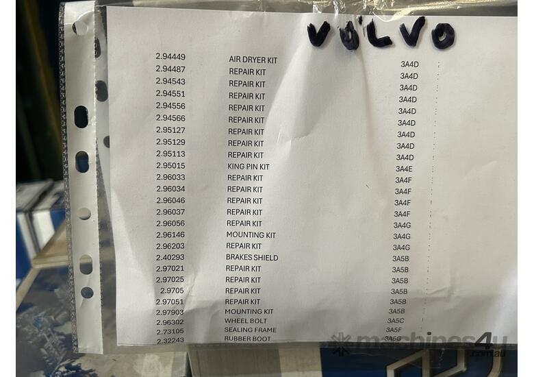 Pallet of Assorted Truck Parts - Suit Volvo - inc Repair kit's