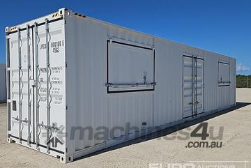 Unused 2026 40' HC Container, Lock Box, One Door, Two Windows On The Side (Damage to Floor)