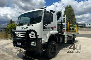 Isuzu FTS 4x4 2019 Crane Truck HIAB X Hido 108 Automatic Allison Transmission Low Hours Super Single