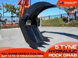 Hydraulic Rock Grab - Excavators Mount 5 Tyne  - picture0' - Click to enlarge