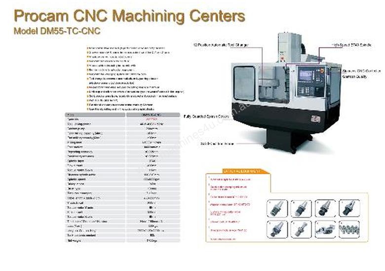 caption Procam CNC Milling Machines