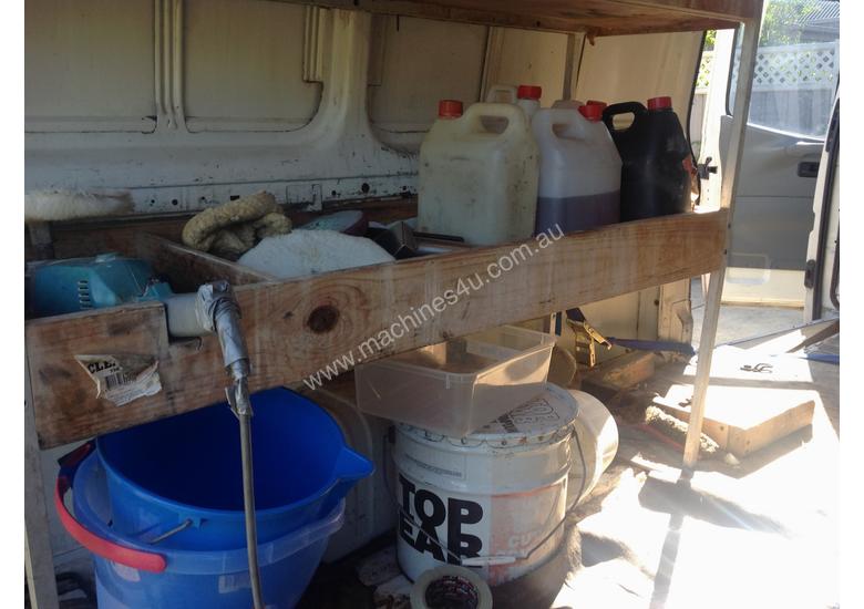 caption Complete set of Cleaning equipment + Ford Transit