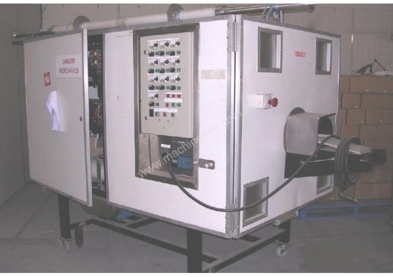 Used Custom Engineered Continuous Industrial Microwave System Induction
