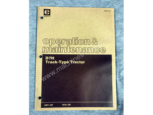 CAT D7H Operation & Maintenance Manual 4BF1-UP, 4FG1-UP
