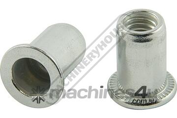 Rivet Nut Inserts - M6 x 1.0mm Aluminium Qty 50 In Pack