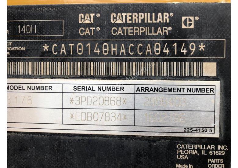 caption CAT 140H Grader Series 2