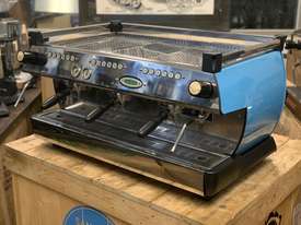 LA MARZOCCO GB5 3 GROUP CUSTOM BABY BLUE & BLACK ESPRESSO COFFEE MACHINE  - picture1' - Click to enlarge