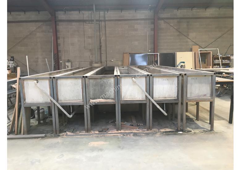 caption Powdercoating extrusion dipping tanks