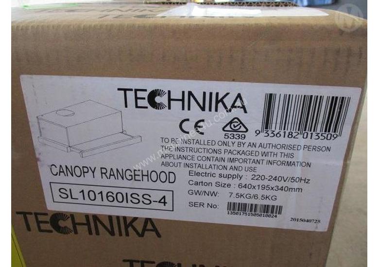 Used Technika Technika 60cm Canopy Range Hood Canopy & Exhaust Hoods in