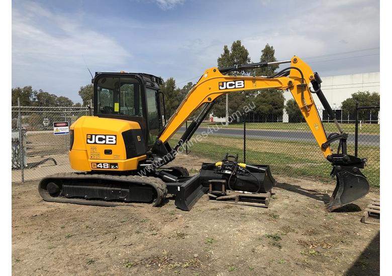 caption 2018 JCB 48Z-1 5 TONNE MINI EXCAVATOR + BUCKETS