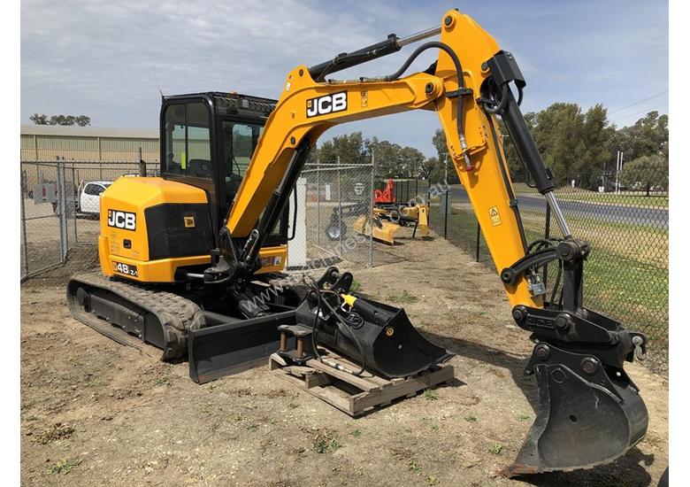 caption 2018 JCB 48Z-1 5 TONNE MINI EXCAVATOR + BUCKETS