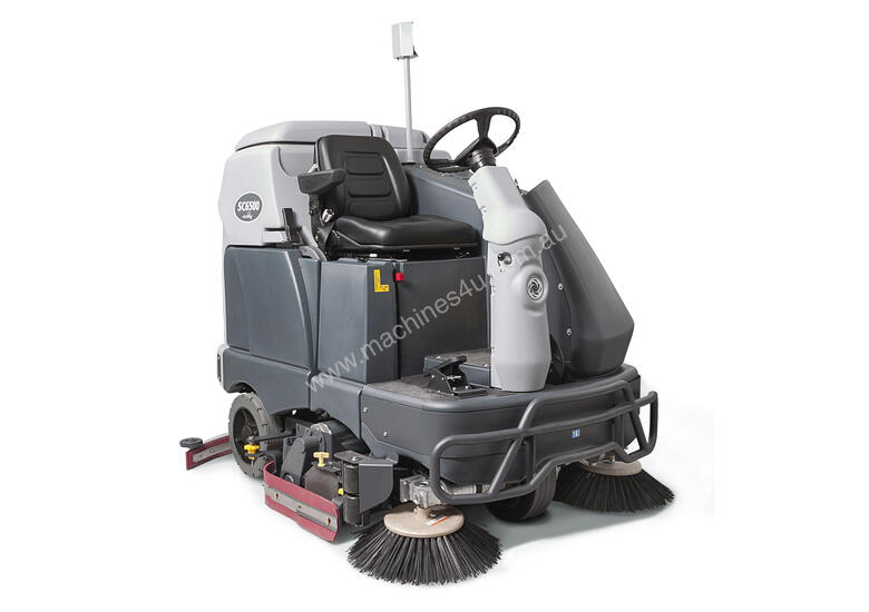 caption Nilfisk SC6500 Cylindrical Large Ride on Scrubber - Special Order required