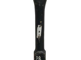 Ring Spanner, Ring end slogging wrench, flogging spanner, 38mm Metric (x 330mm long) CRANKED - picture0' - Click to enlarge